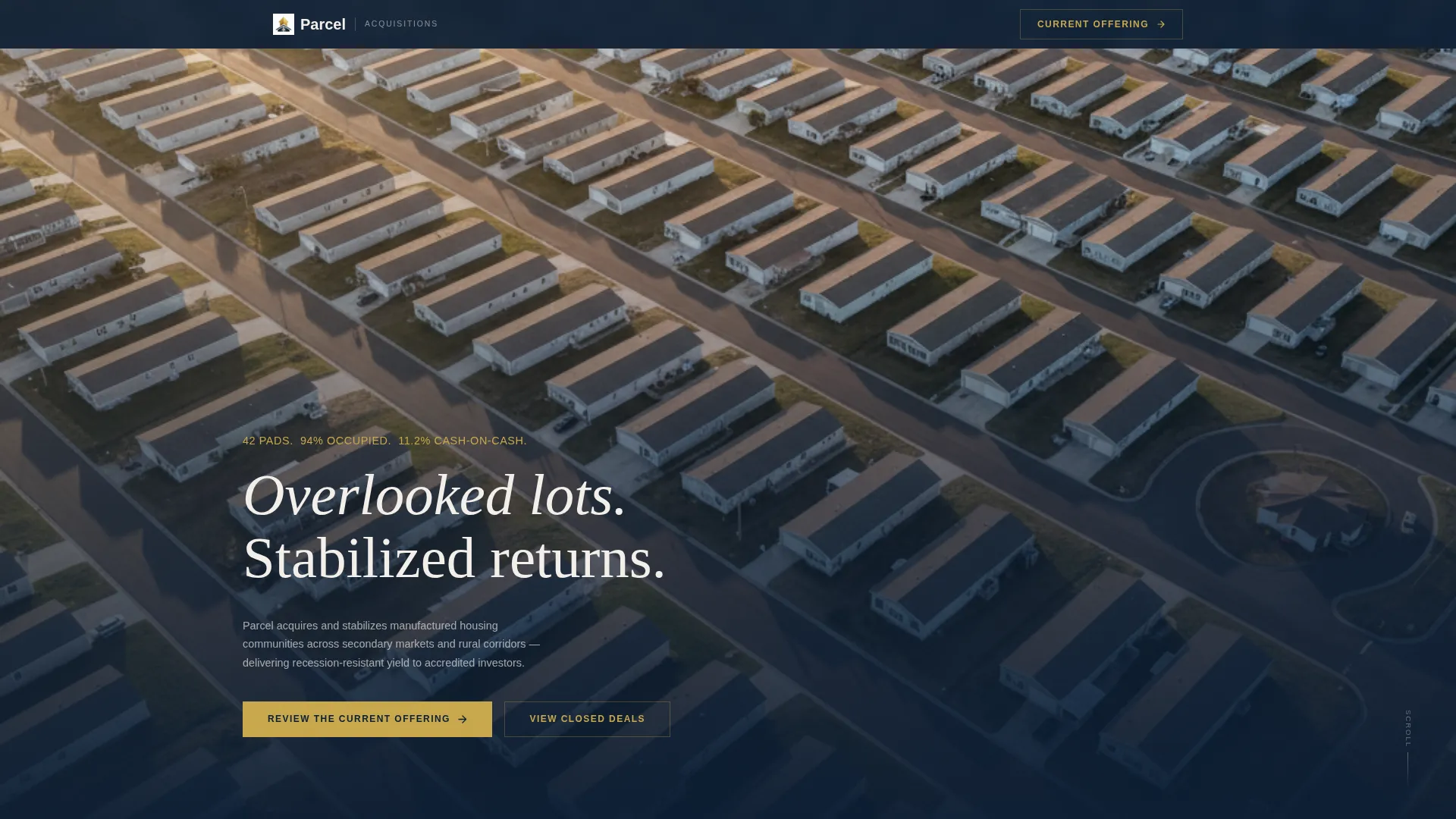 Manufactured Housing Investor Landing Page Template