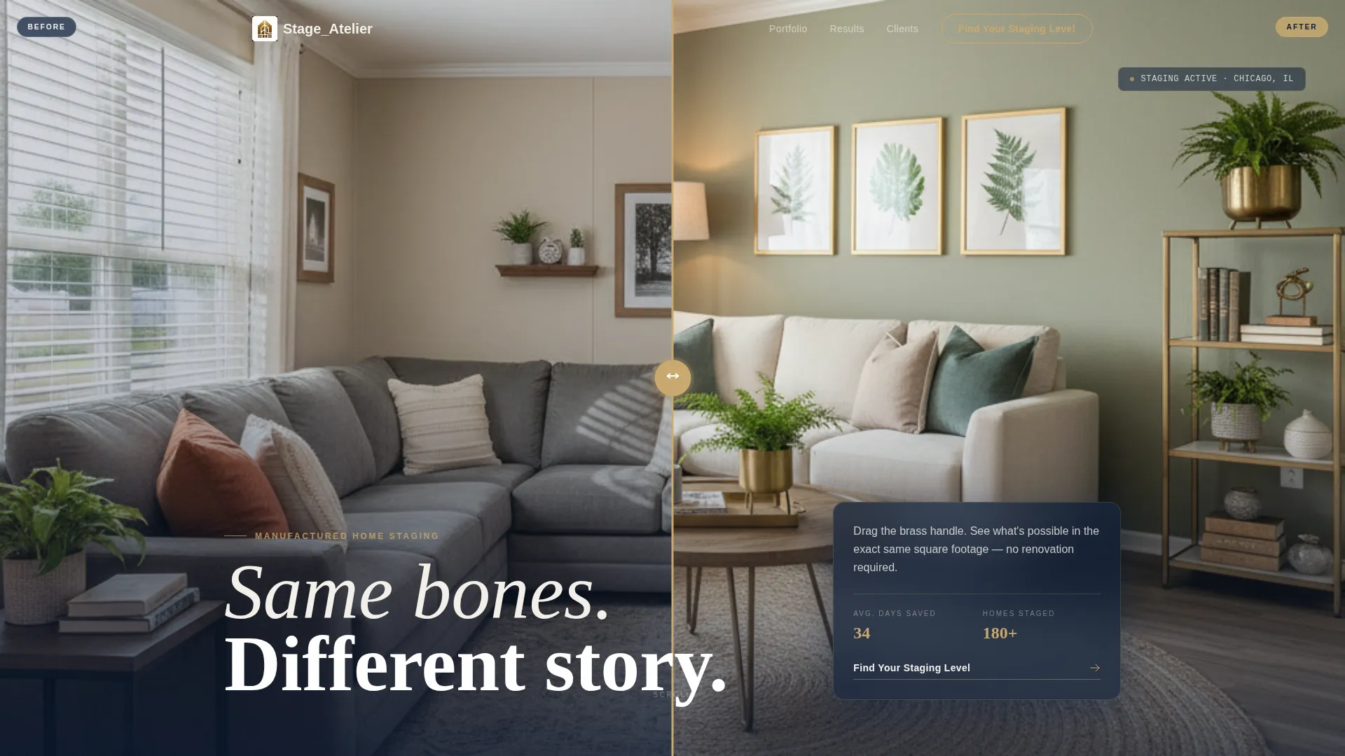 Staging Landing Page for Mobile Home Studios
