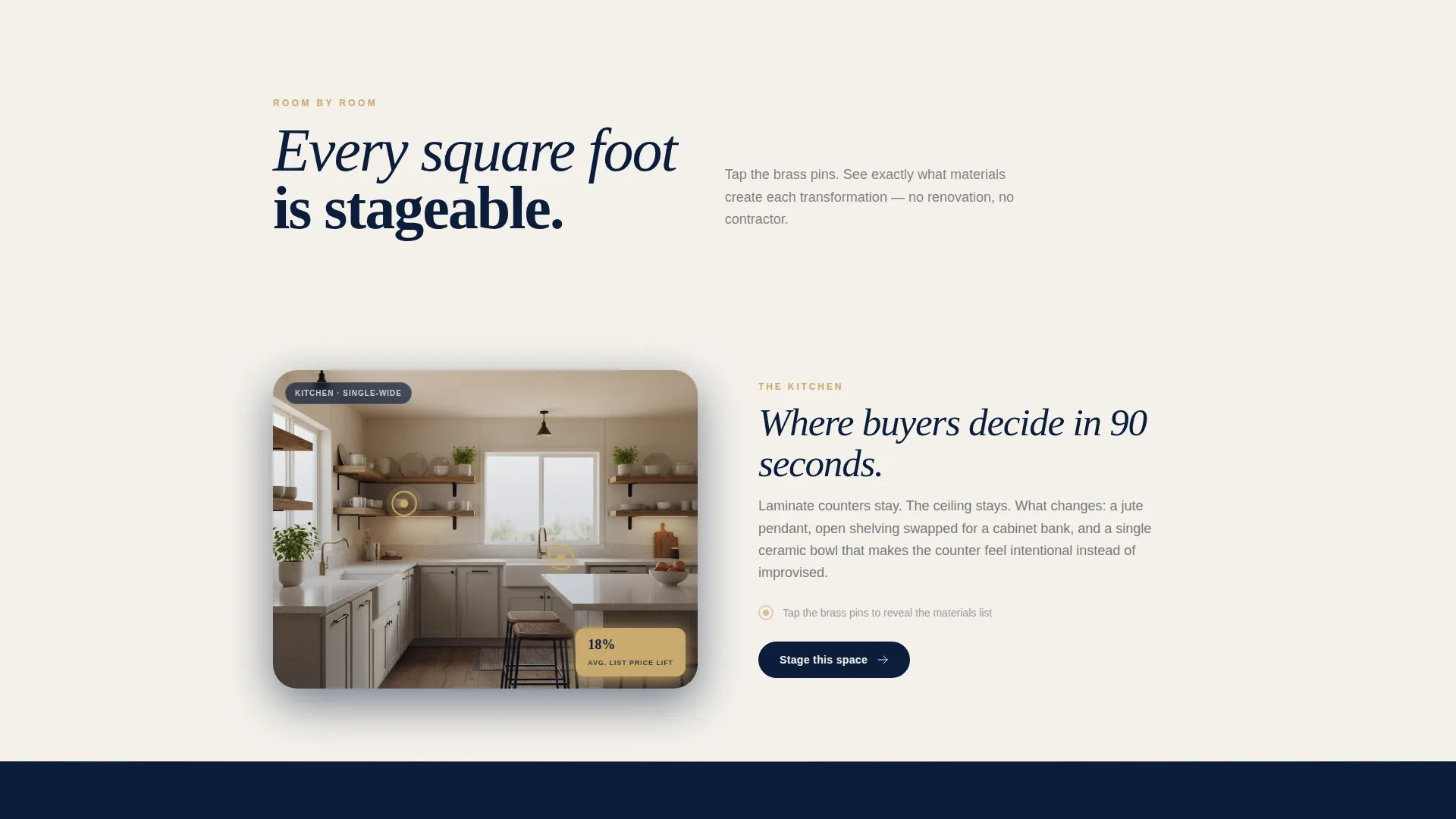 Staging Landing Page for Mobile Home Studios