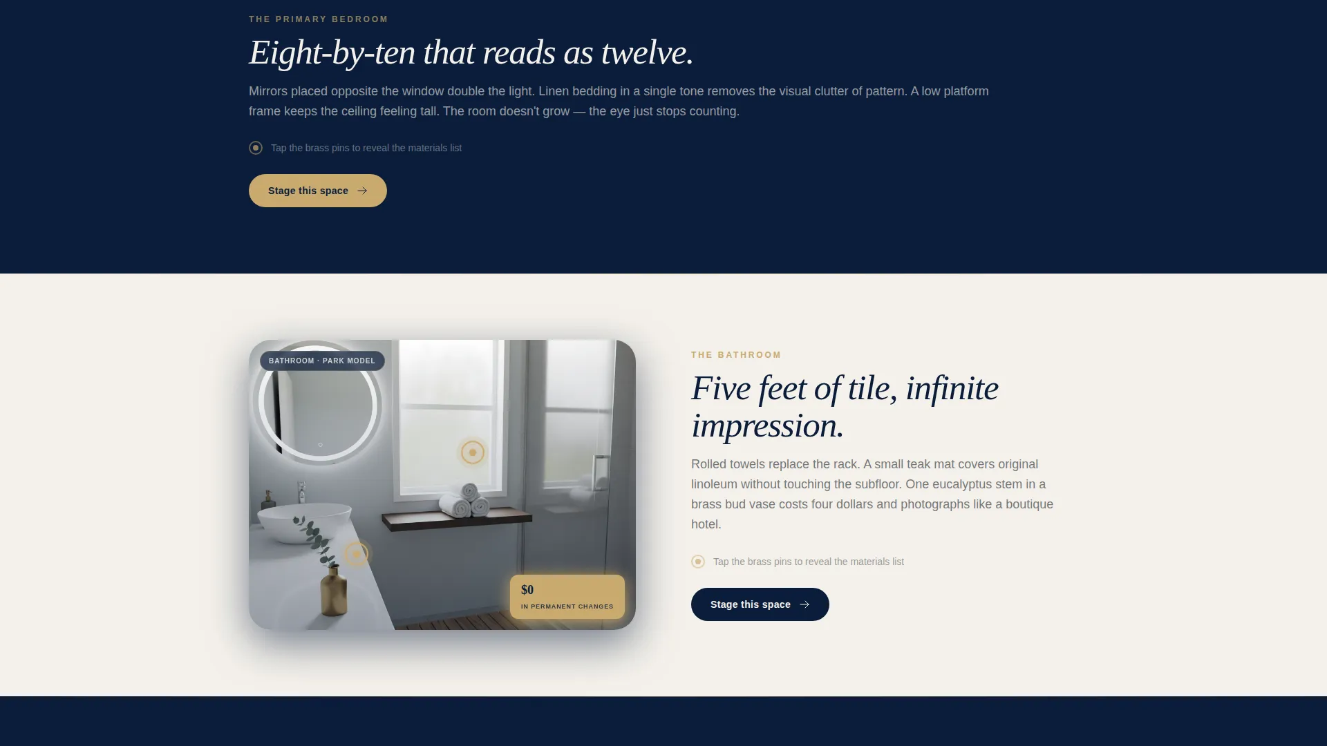 Staging Landing Page for Mobile Home Studios