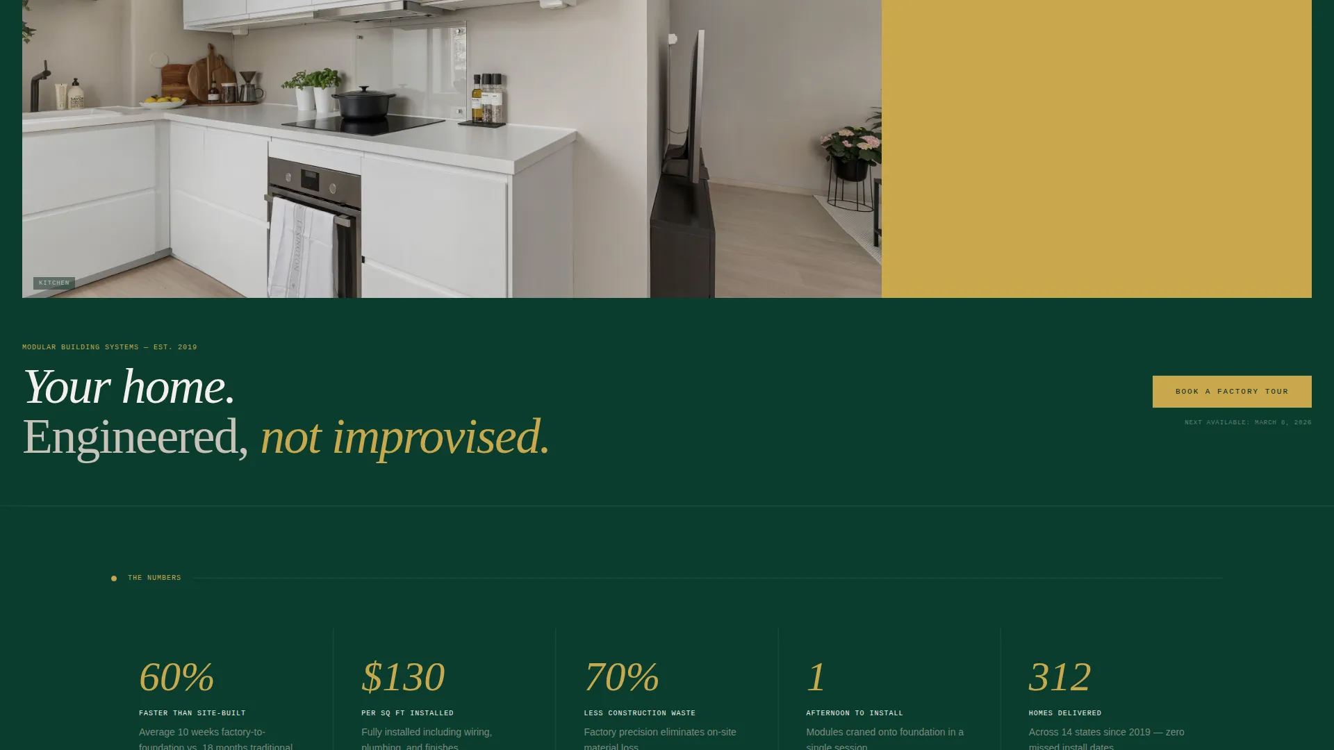 Home Developer Landing Page Template | Precision Card Grid
