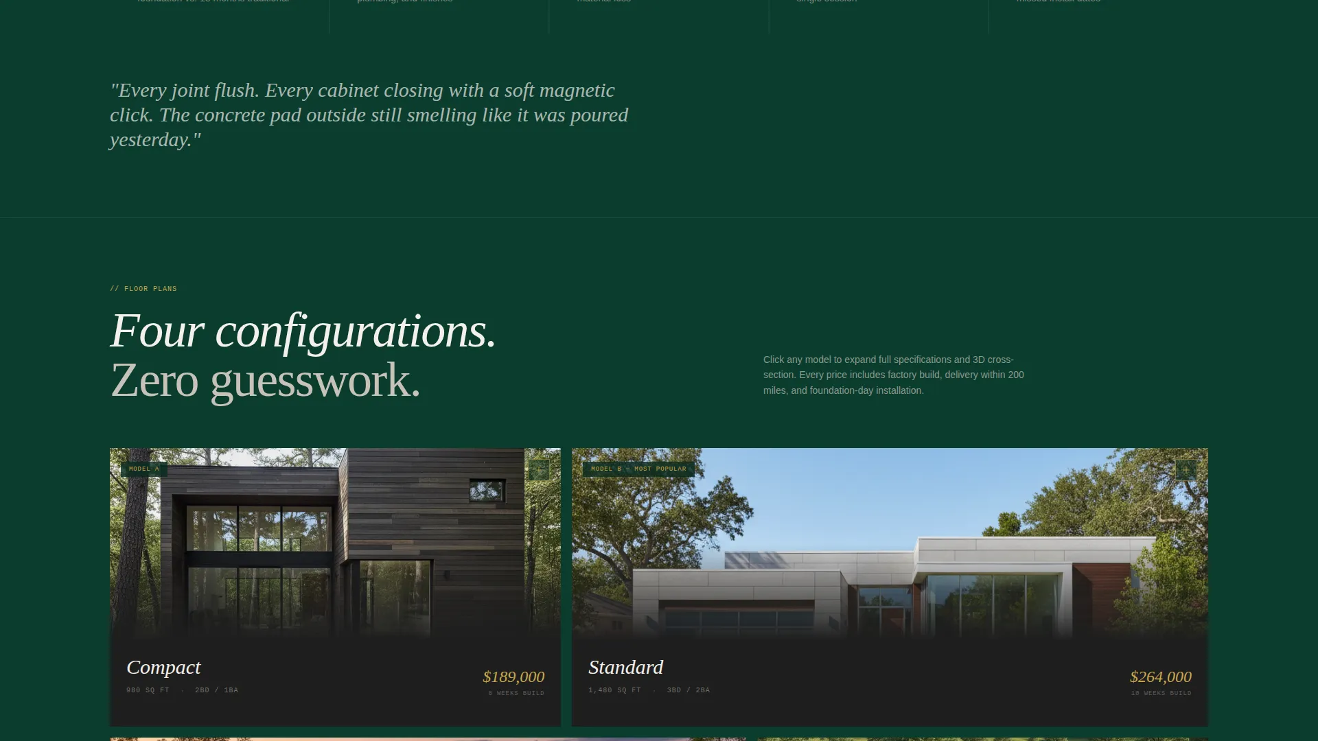 Home Developer Landing Page Template | Precision Card Grid