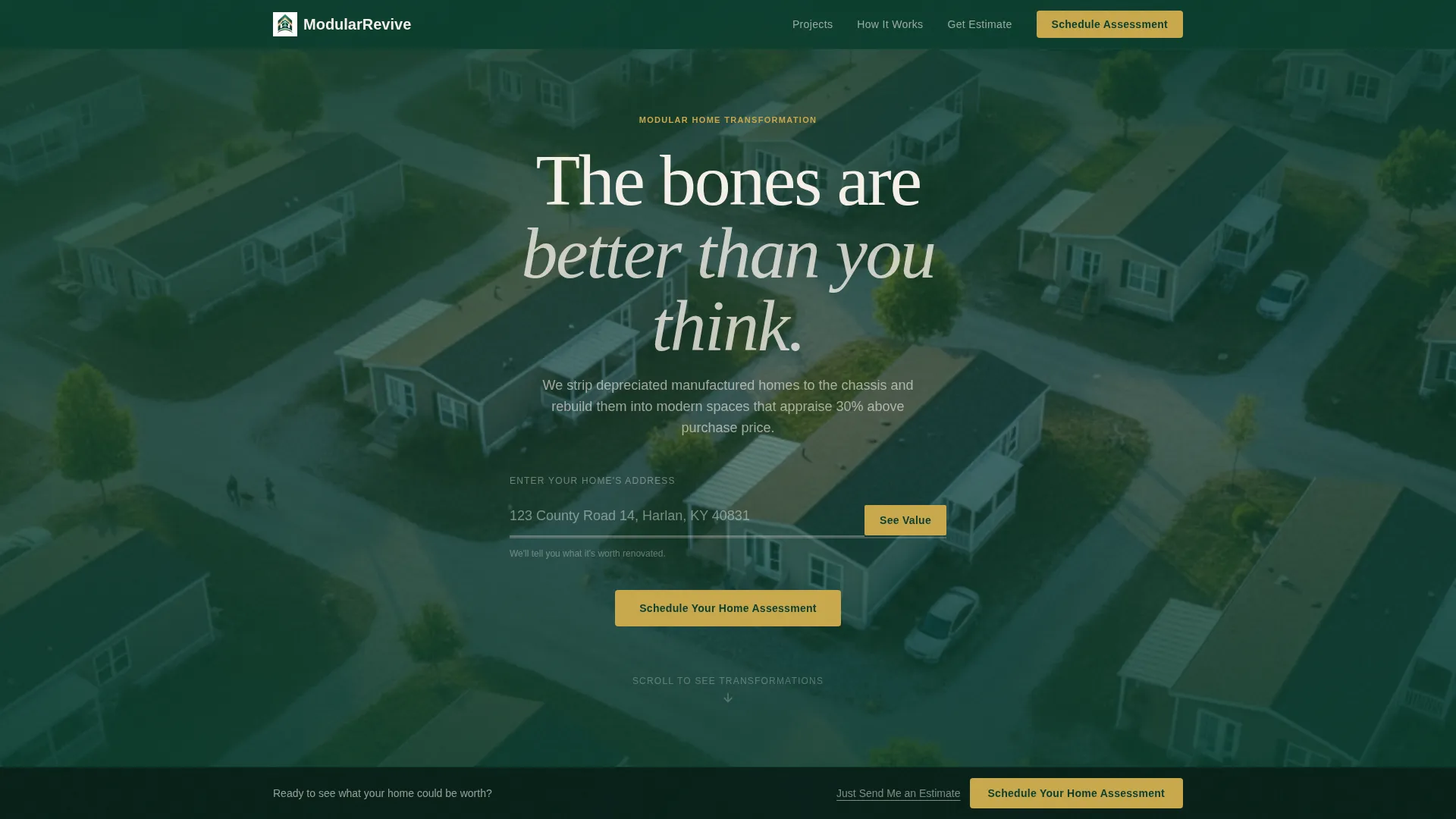 Precision Renovation Landing Page Template