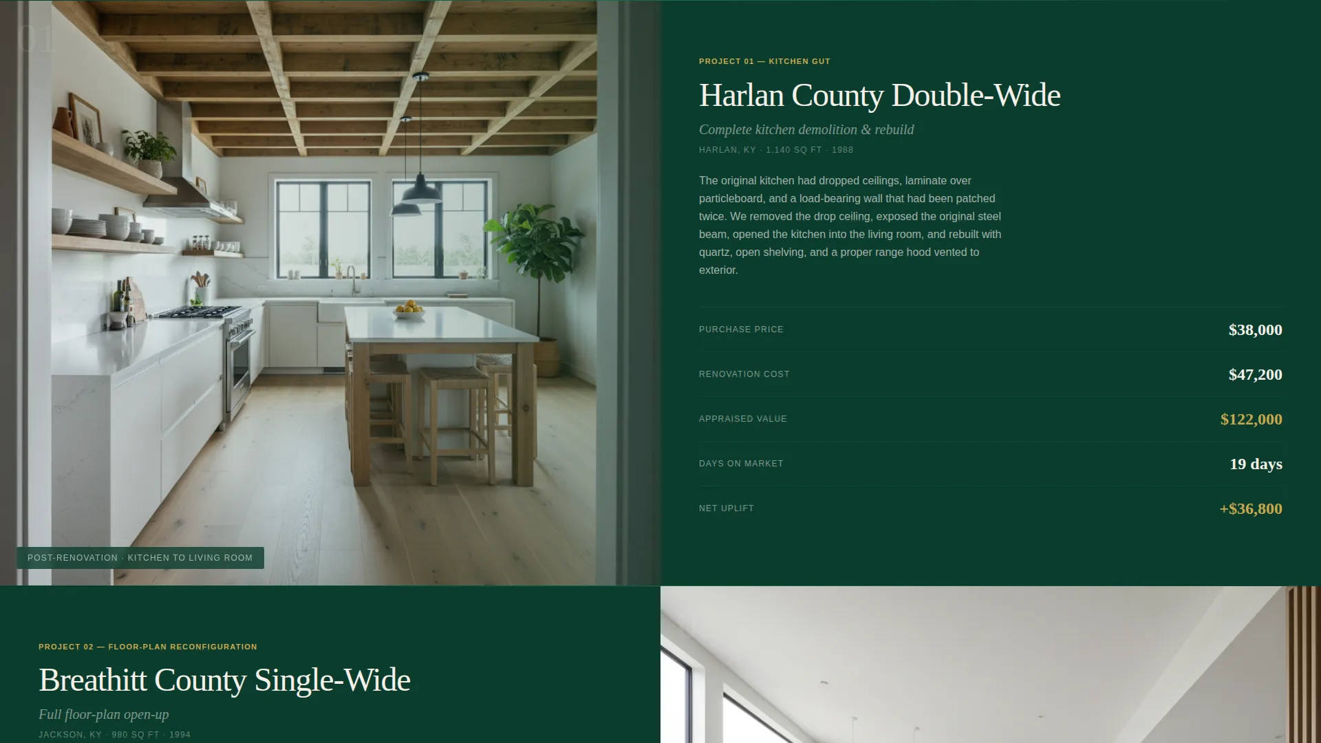 Precision Renovation Landing Page Template