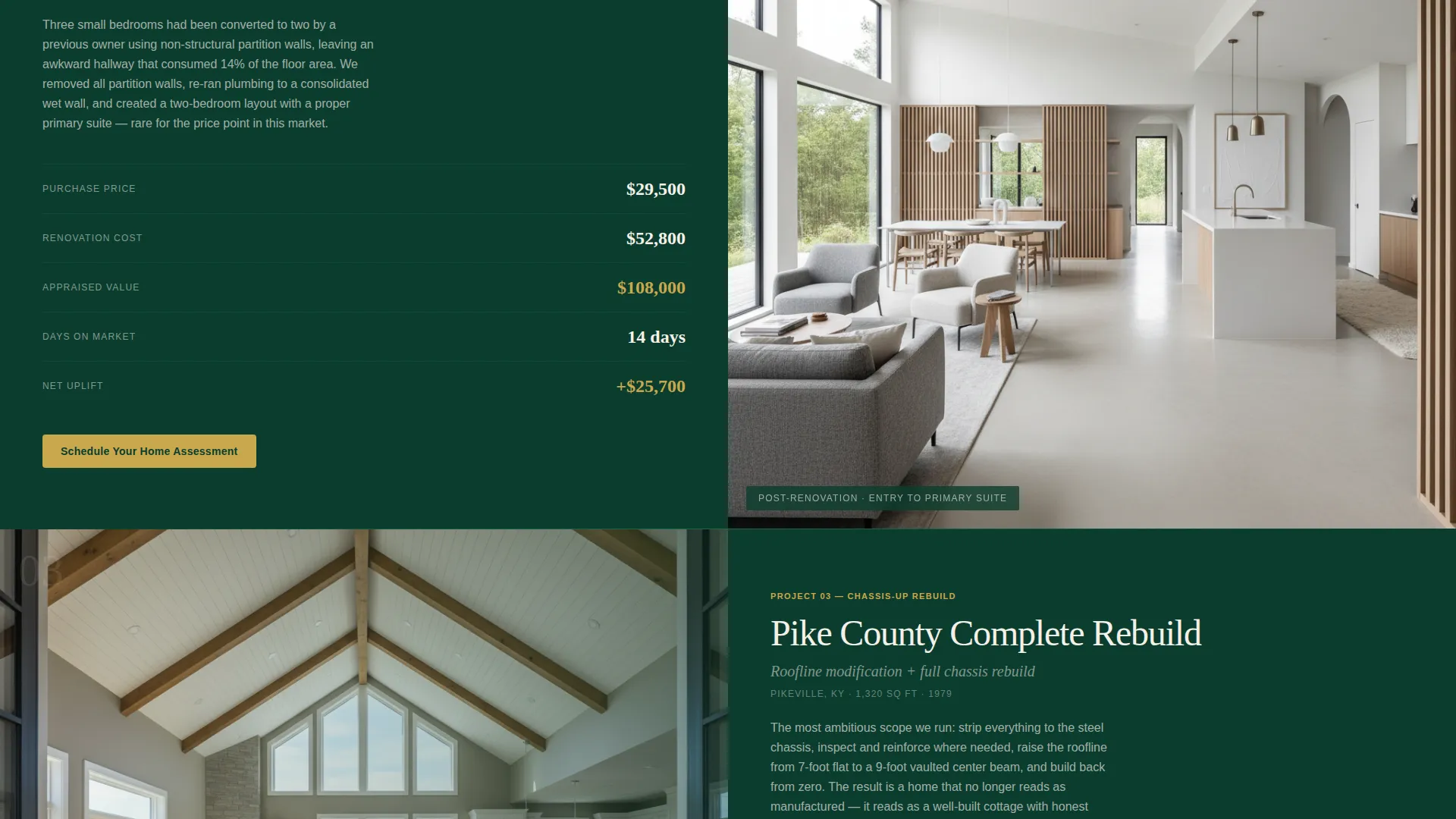 Precision Renovation Landing Page Template