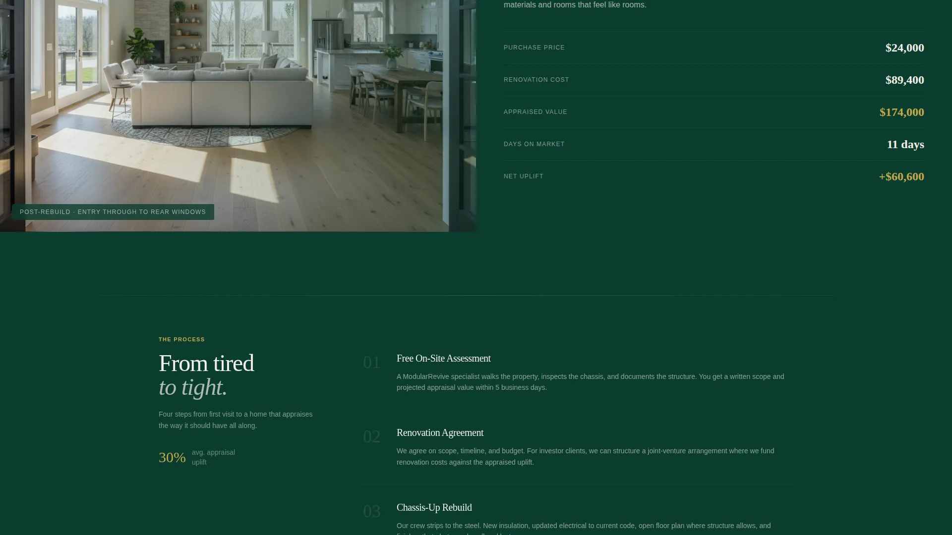 Precision Renovation Landing Page Template