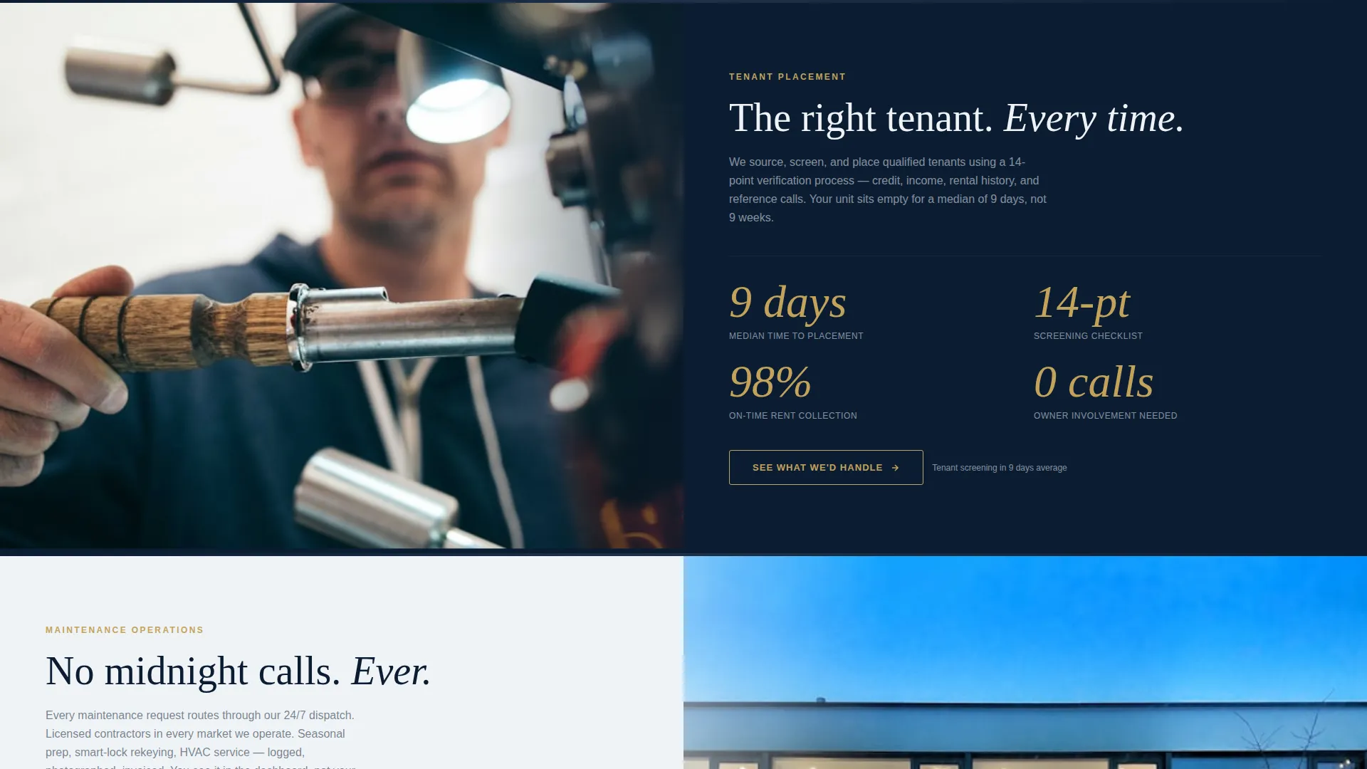 Home Property Management Landing Page Template