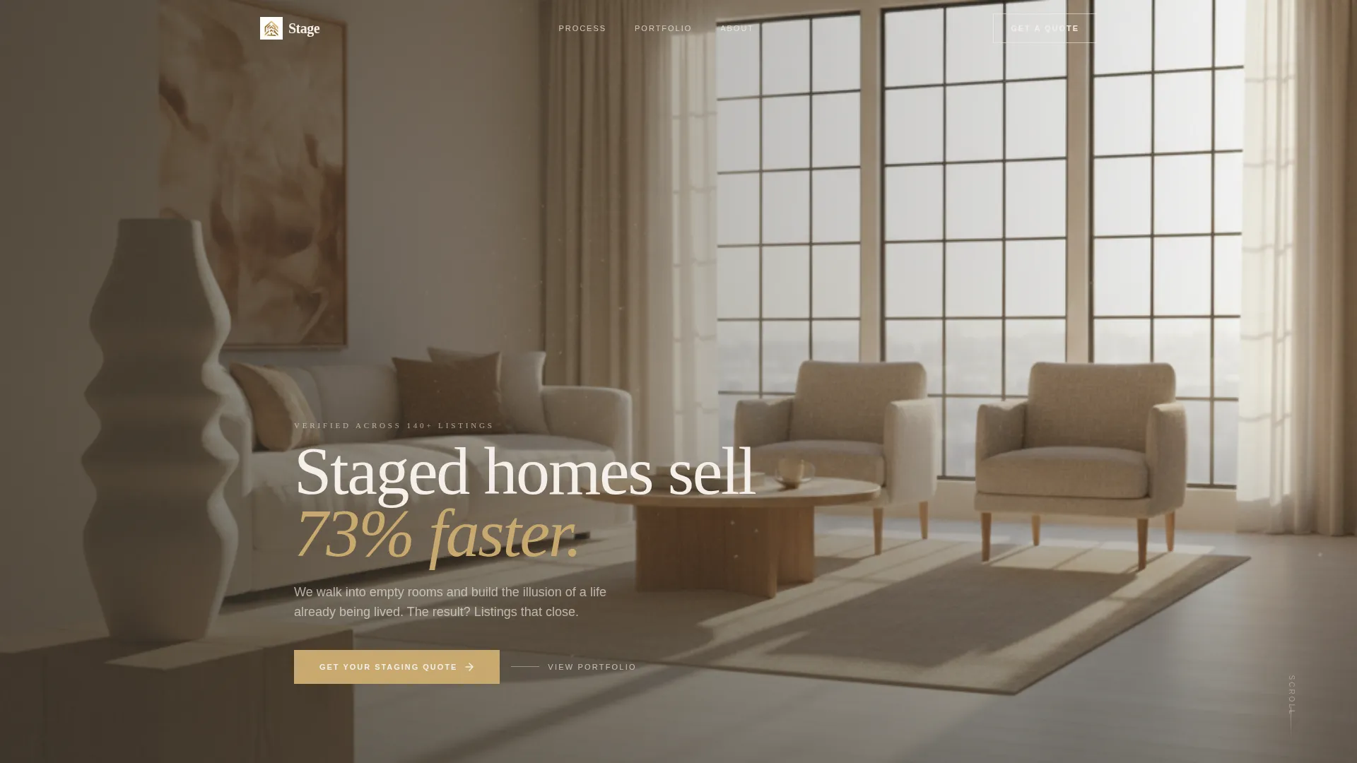 Luxe Home Staging Landing Page Template