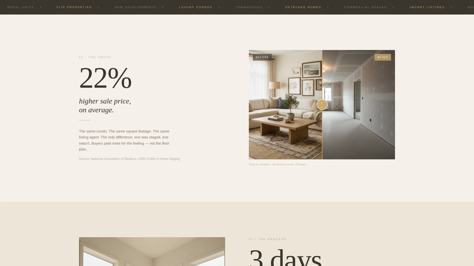 Luxe Home Staging Landing Page Template