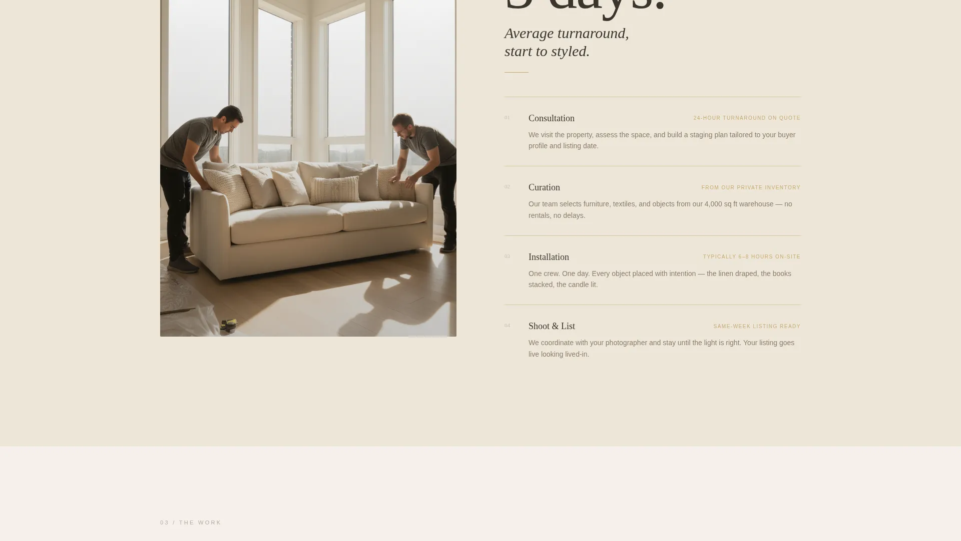 Luxe Home Staging Landing Page Template