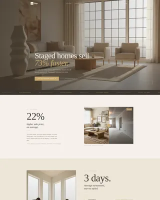 Luxe Home Staging Landing Page Template