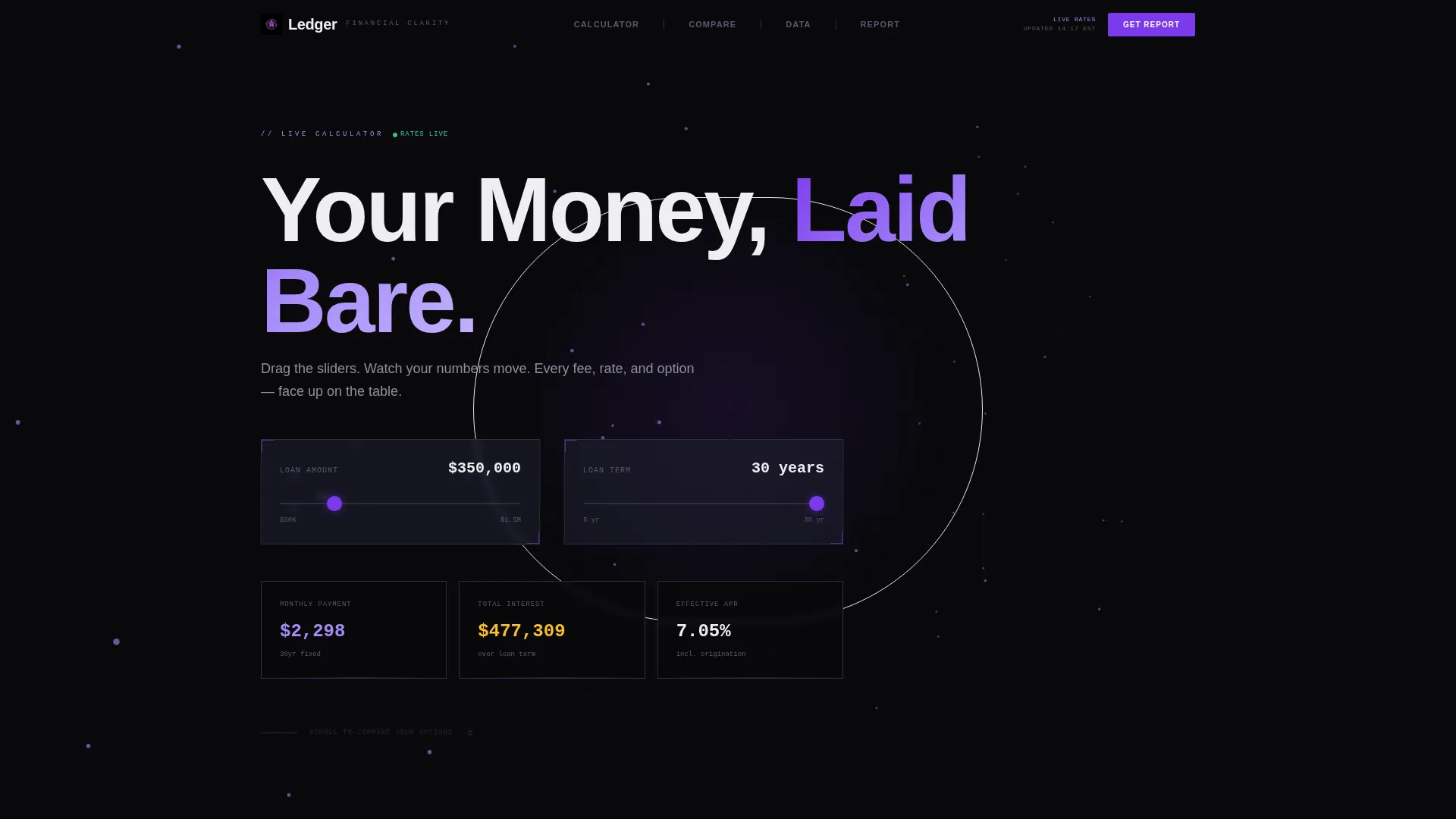 Bento Grid Financial Services Landing Page Template