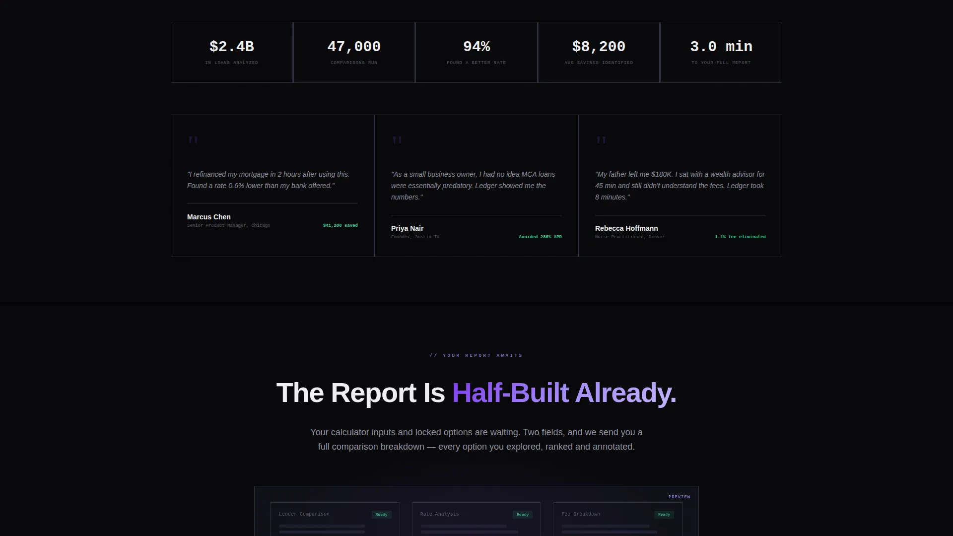 Bento Grid Financial Services Landing Page Template