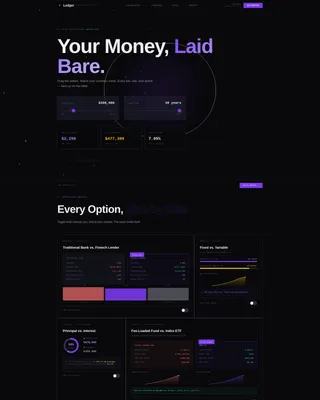 Bento Grid Financial Services Landing Page Template