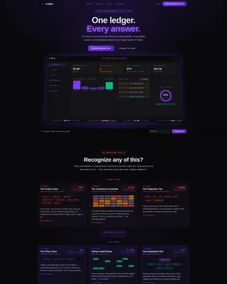 Financial Services ERP Landing Page Template