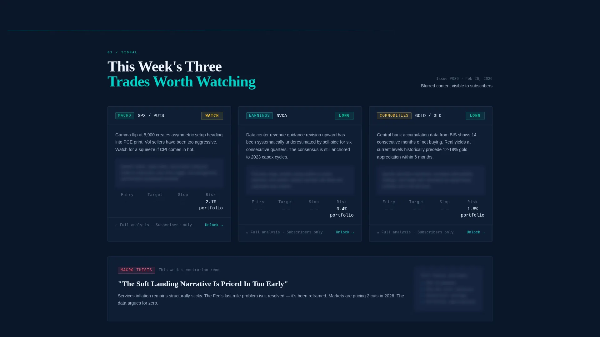 Financial Newsletter Landing Page Template
