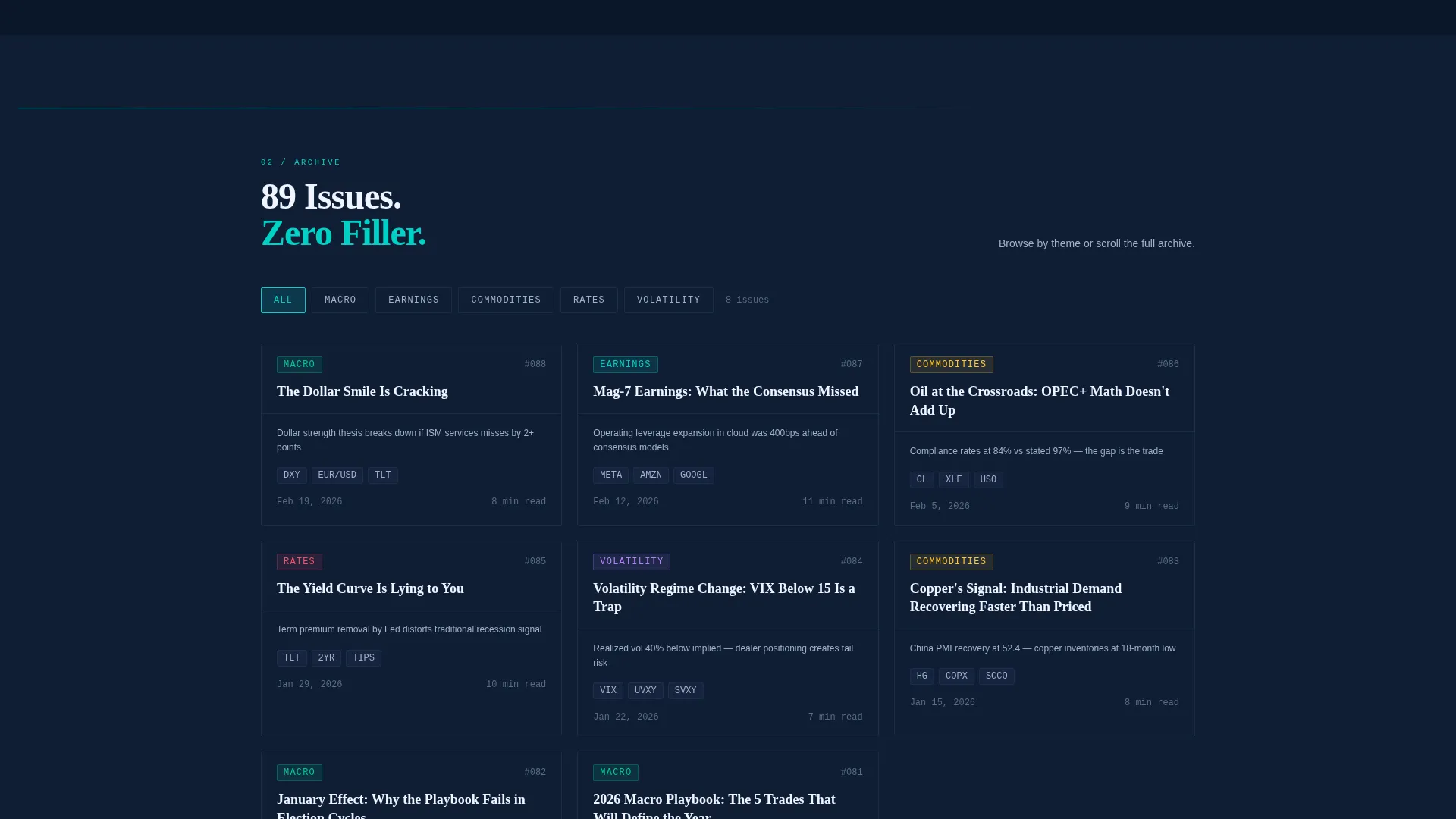 Financial Newsletter Landing Page Template