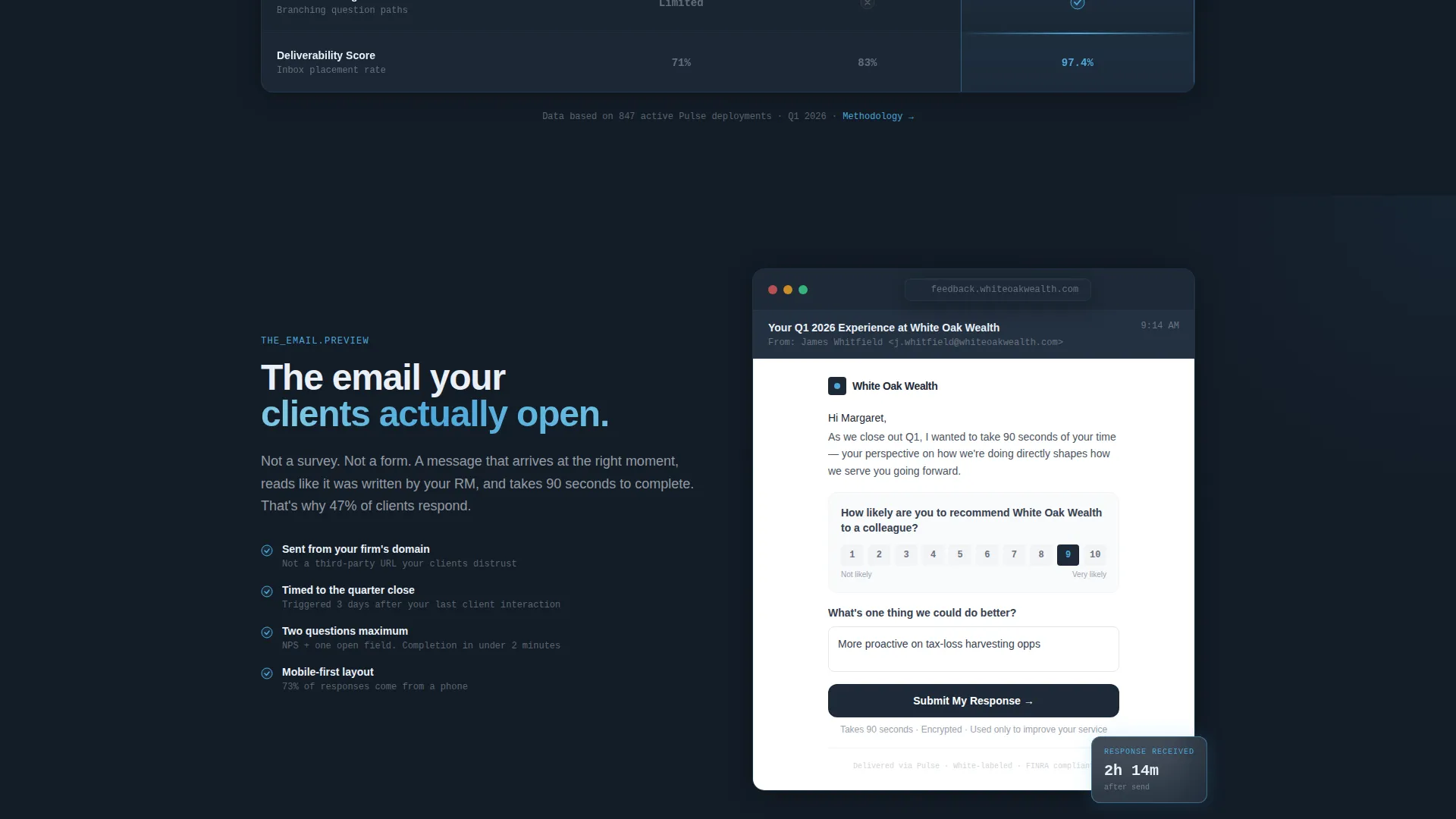 Financial Services Feedback Request Landing Page Template