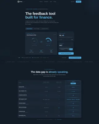 Financial Services Feedback Request Landing Page Template