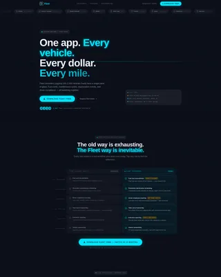 Fleet Operations Landing Page Template