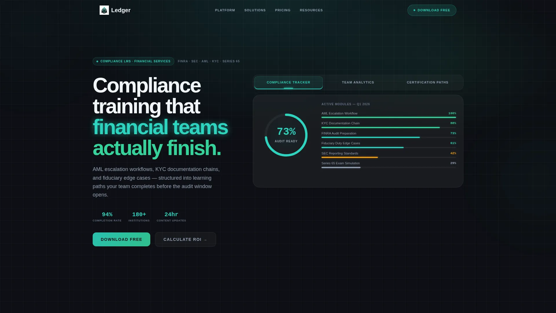 Smart Regulatory Compliance Landing Page Template