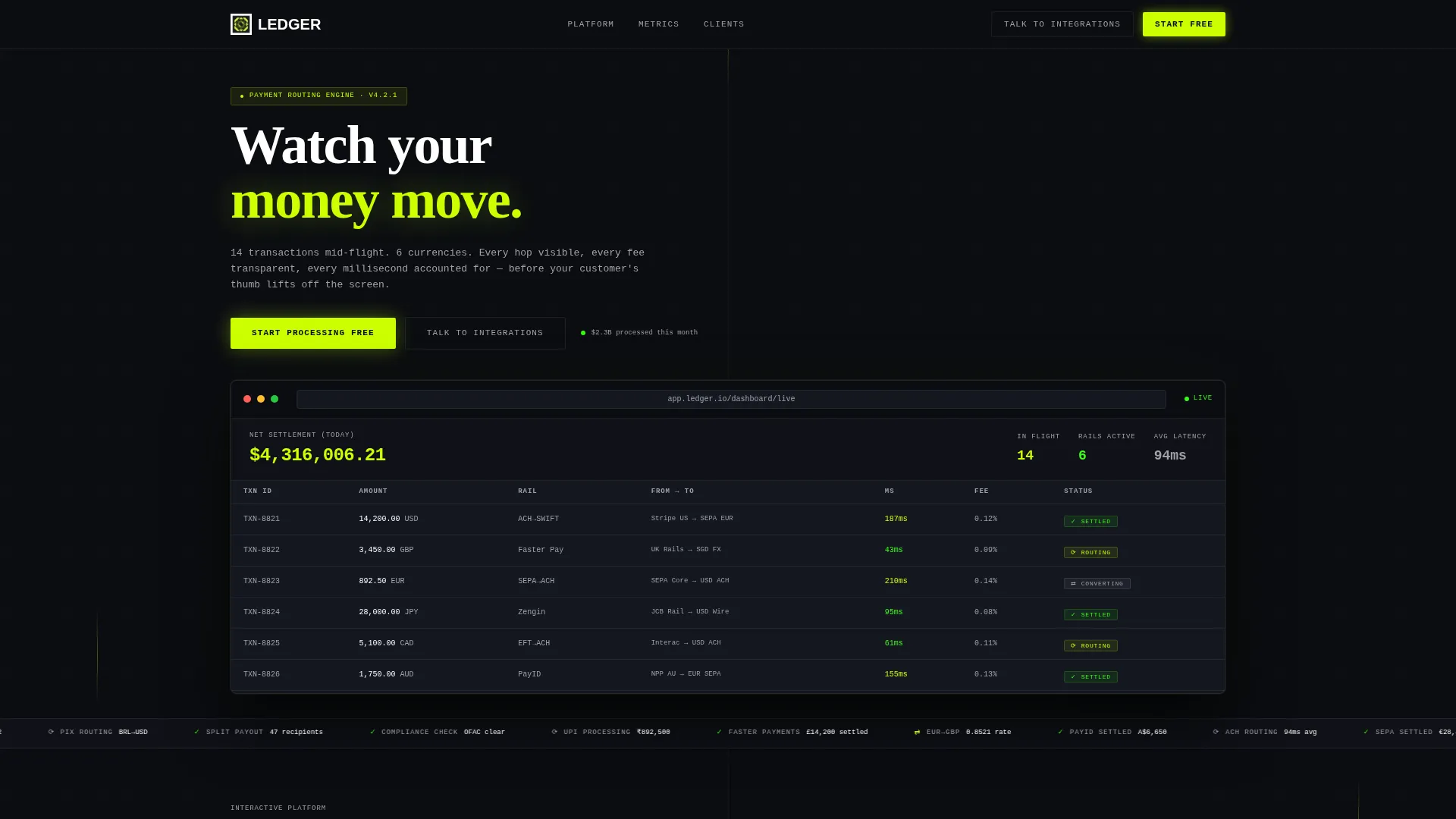 Payment Processing Landing Page Template