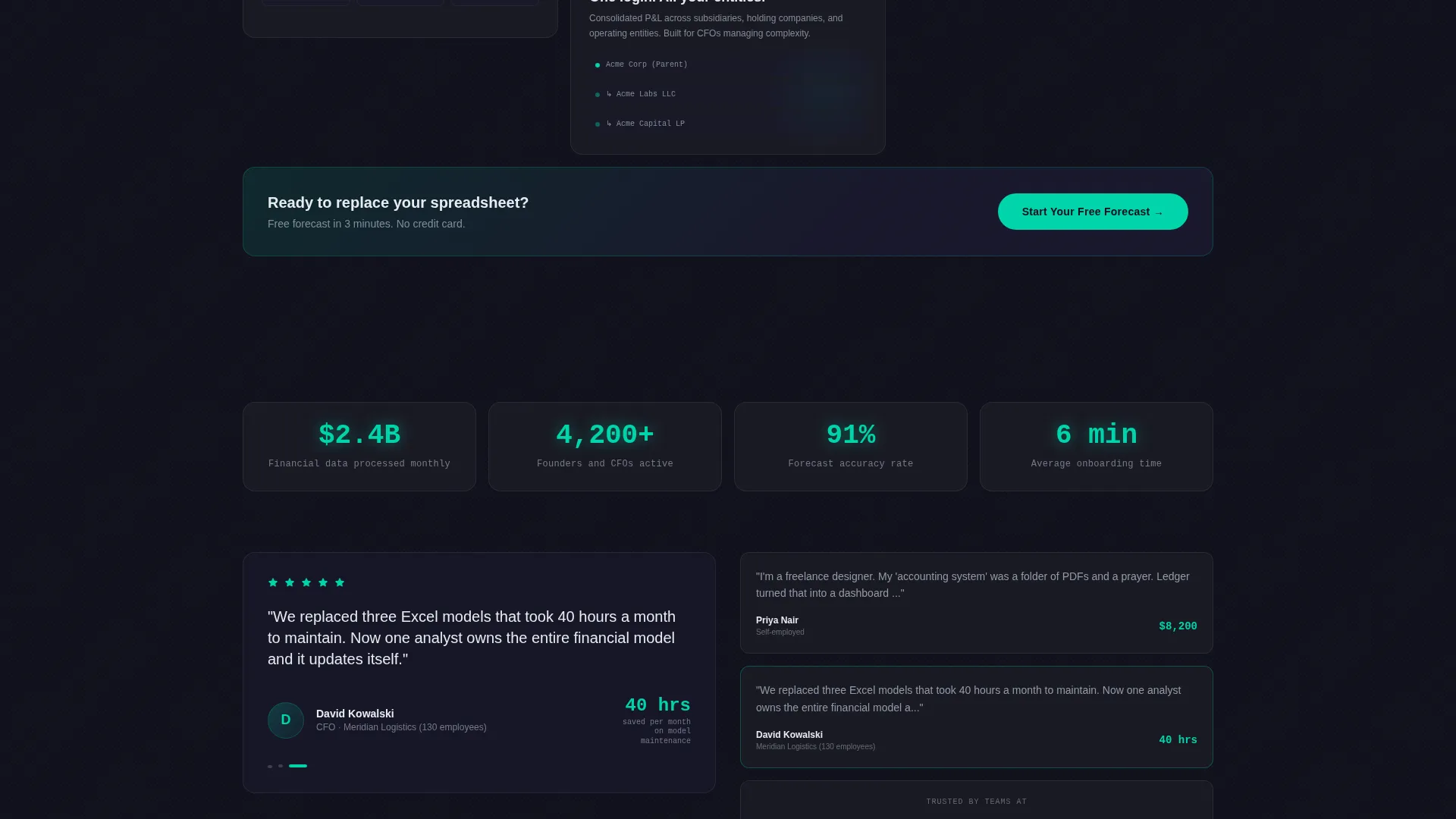 Fintech Consultancy Landing Page Template