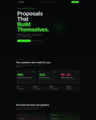 Financial Services Proposal & Quote Landing Page