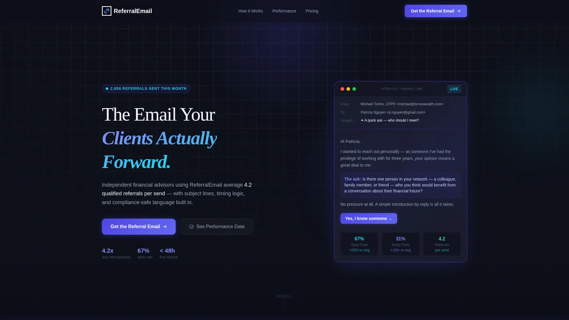 Financial Services Email Marketing Professional Website Template