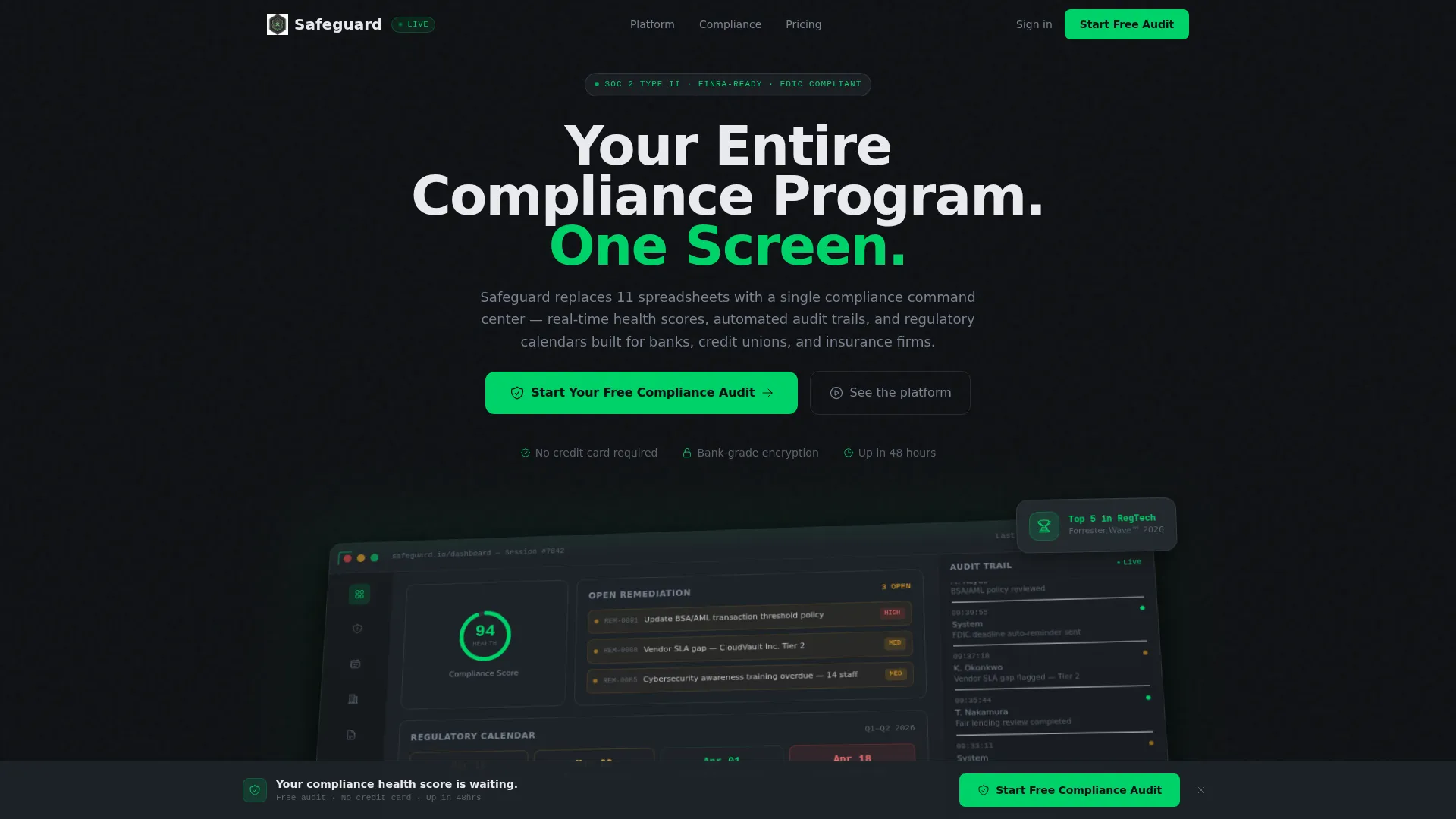 Compliance Solution Landing Page Template