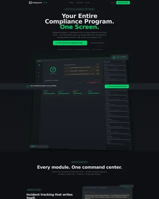 Compliance Solution Landing Page Template