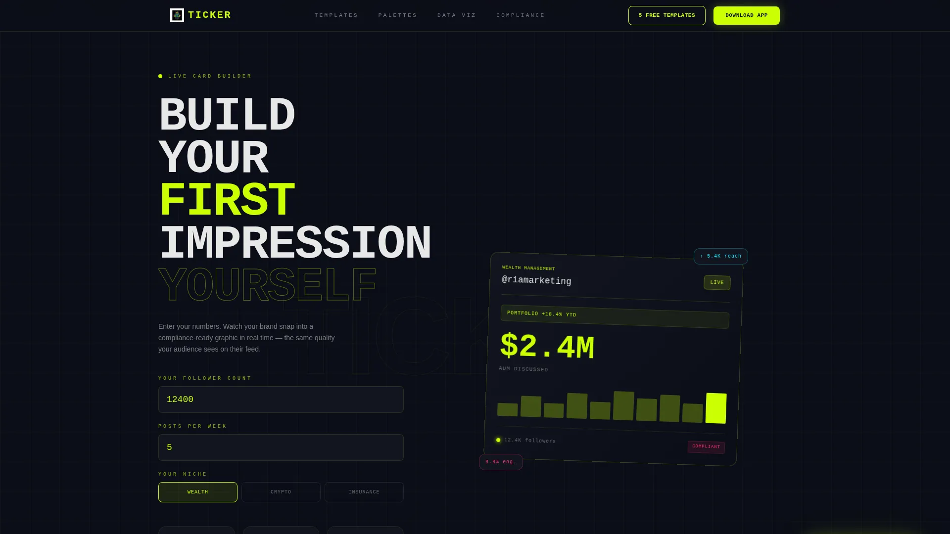 Fintech Social Media Landing Page Template