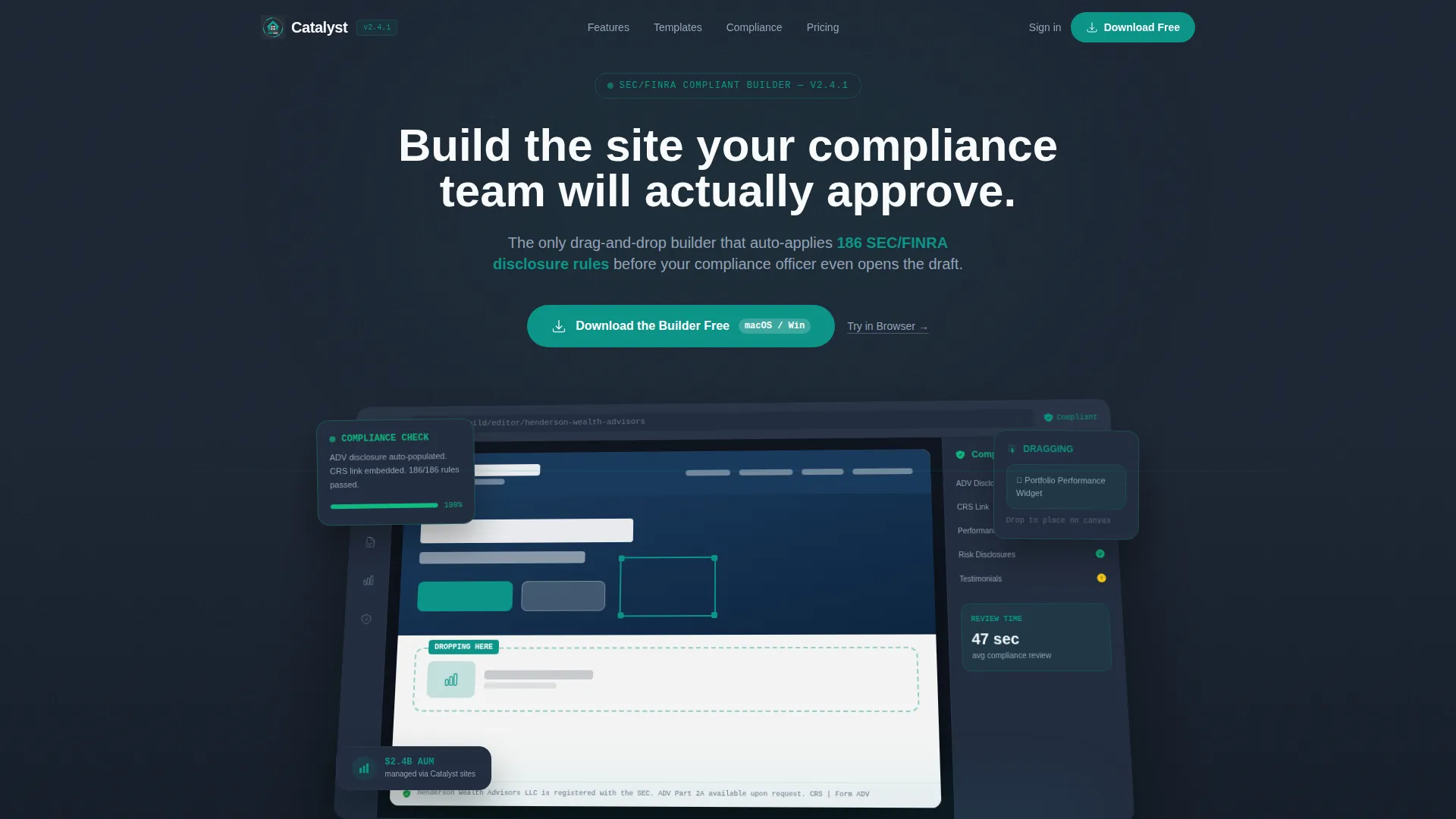 Financial Advisor Website Builder Landing Page Template