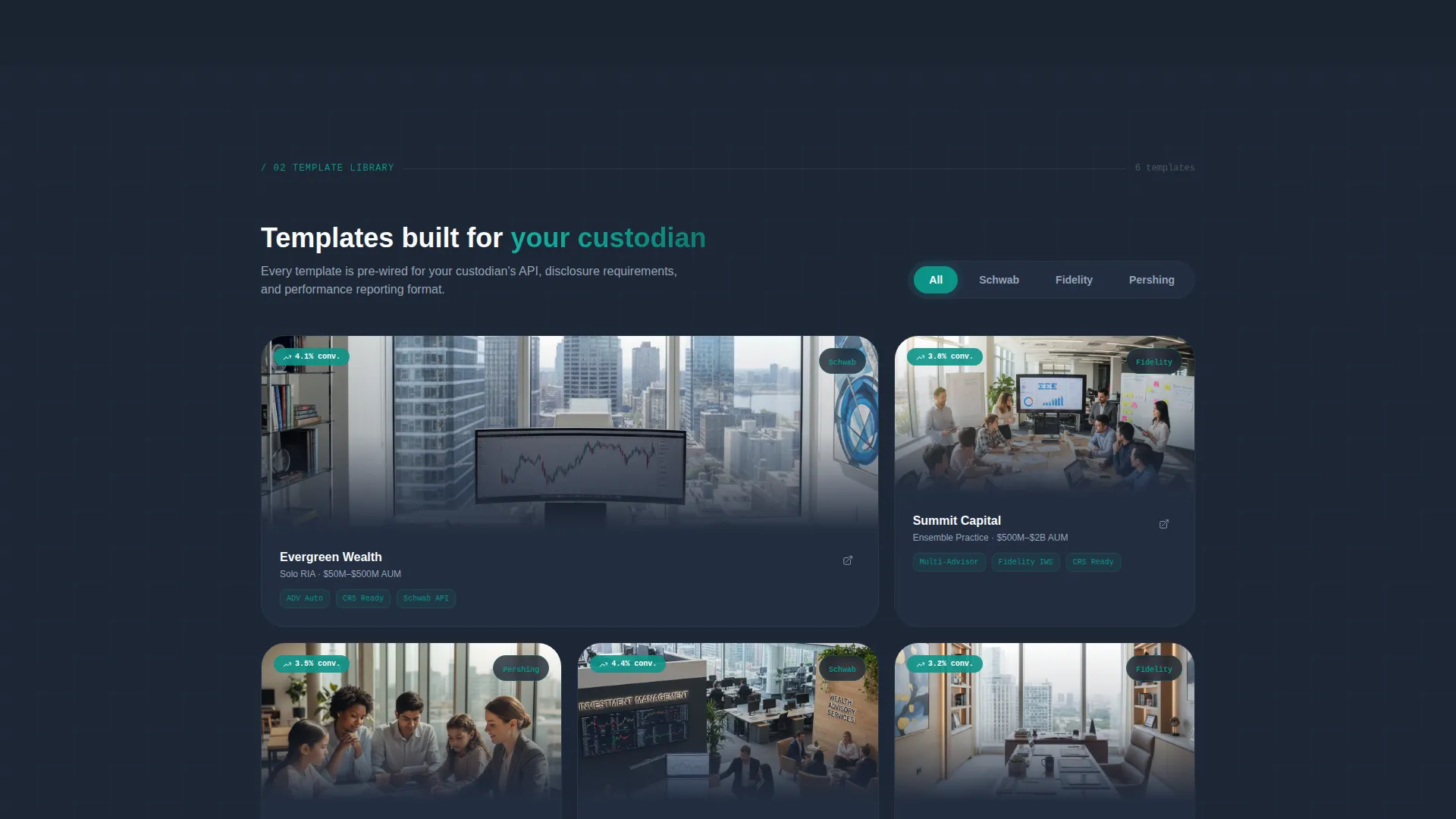Financial Advisor Website Builder Landing Page Template
