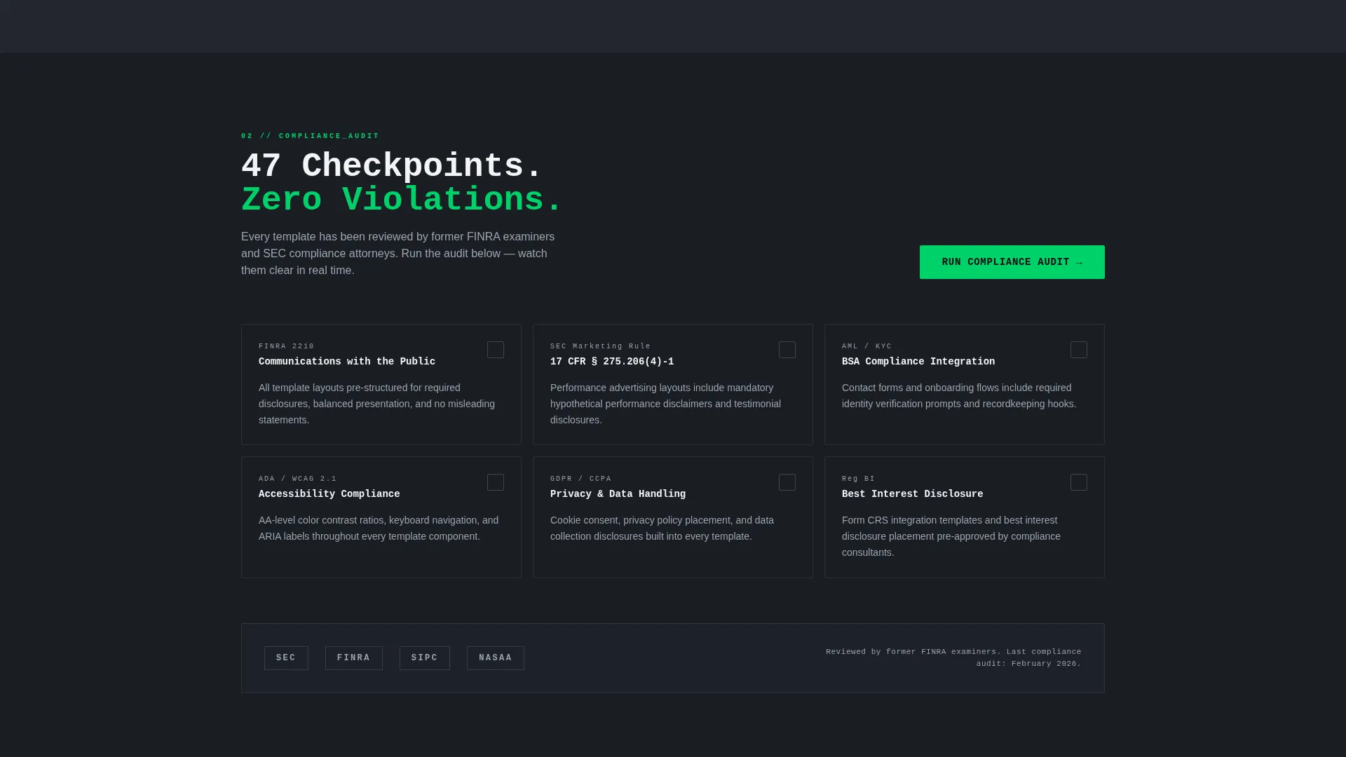Financial Services Digital Presence Specialist Cost Calculator Website Template