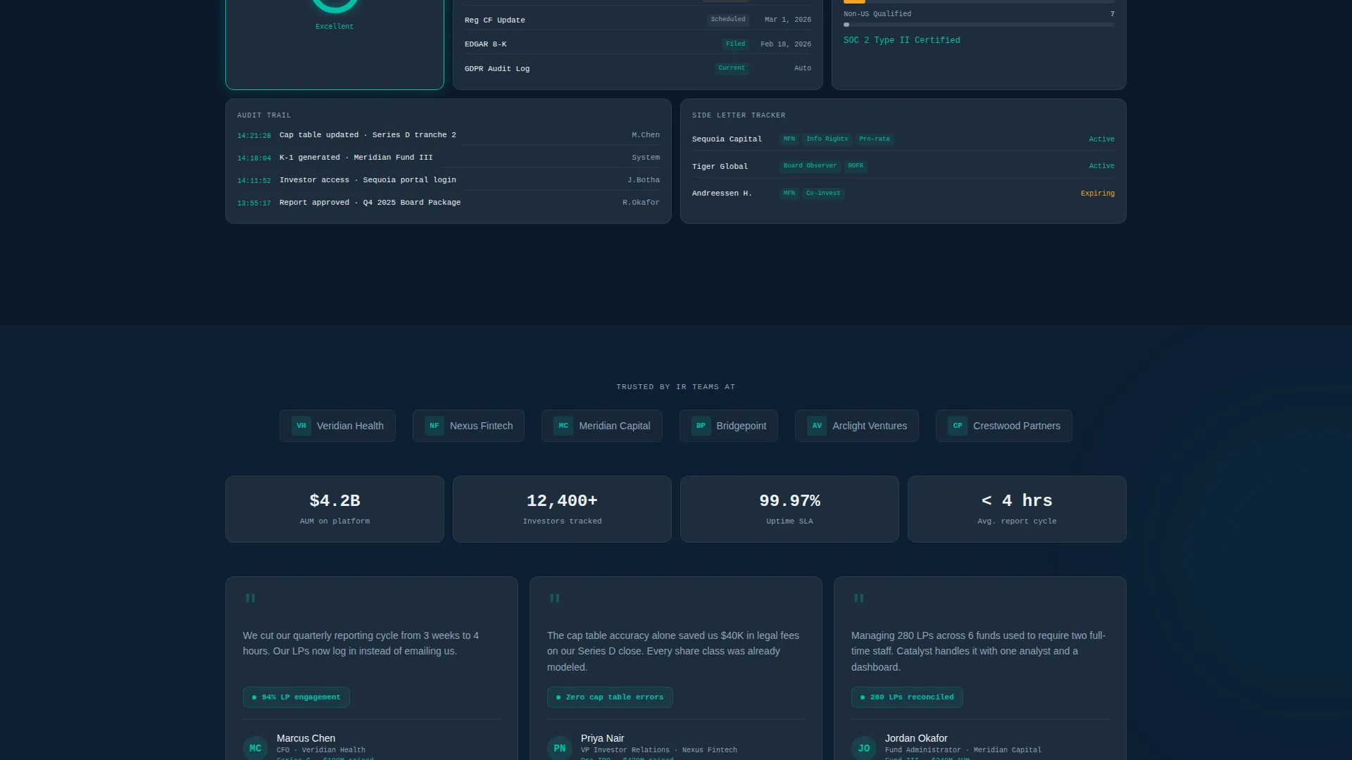 Fintech Investor Relations Landing Page Template