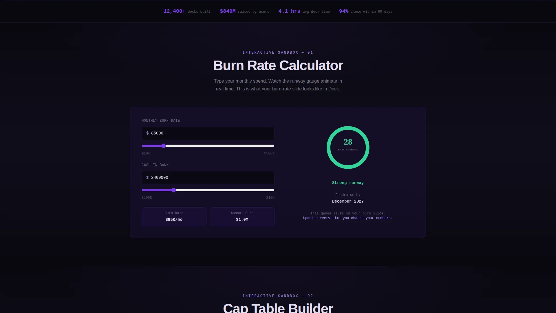 Fintech Pitch Deck Landing Page Template
