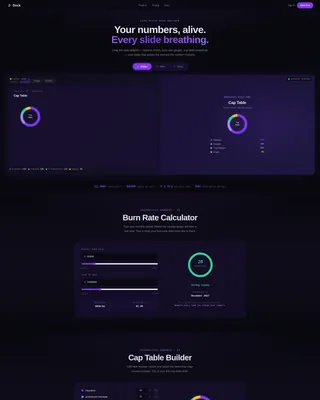 Fintech Pitch Deck Landing Page Template