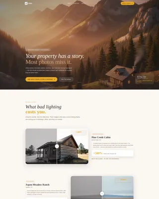 Mountain Property Photography Landing Page Template