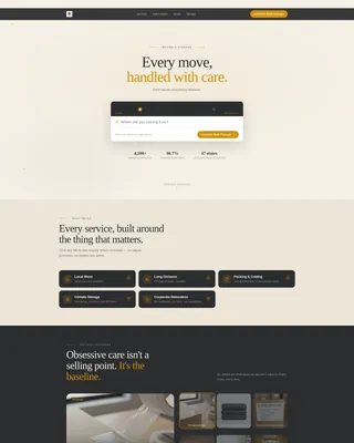 Moving & Storage Company Landing Page Template
