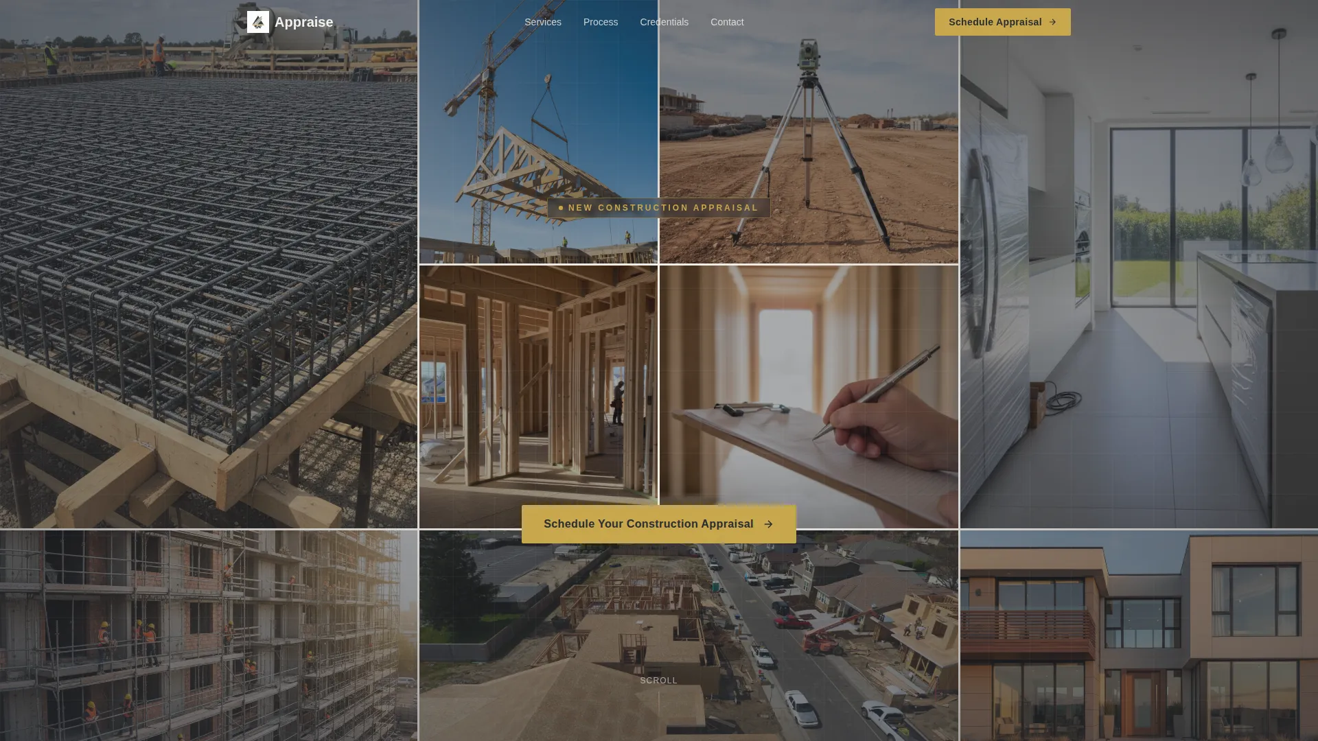 Construction Appraisal Landing Page Template