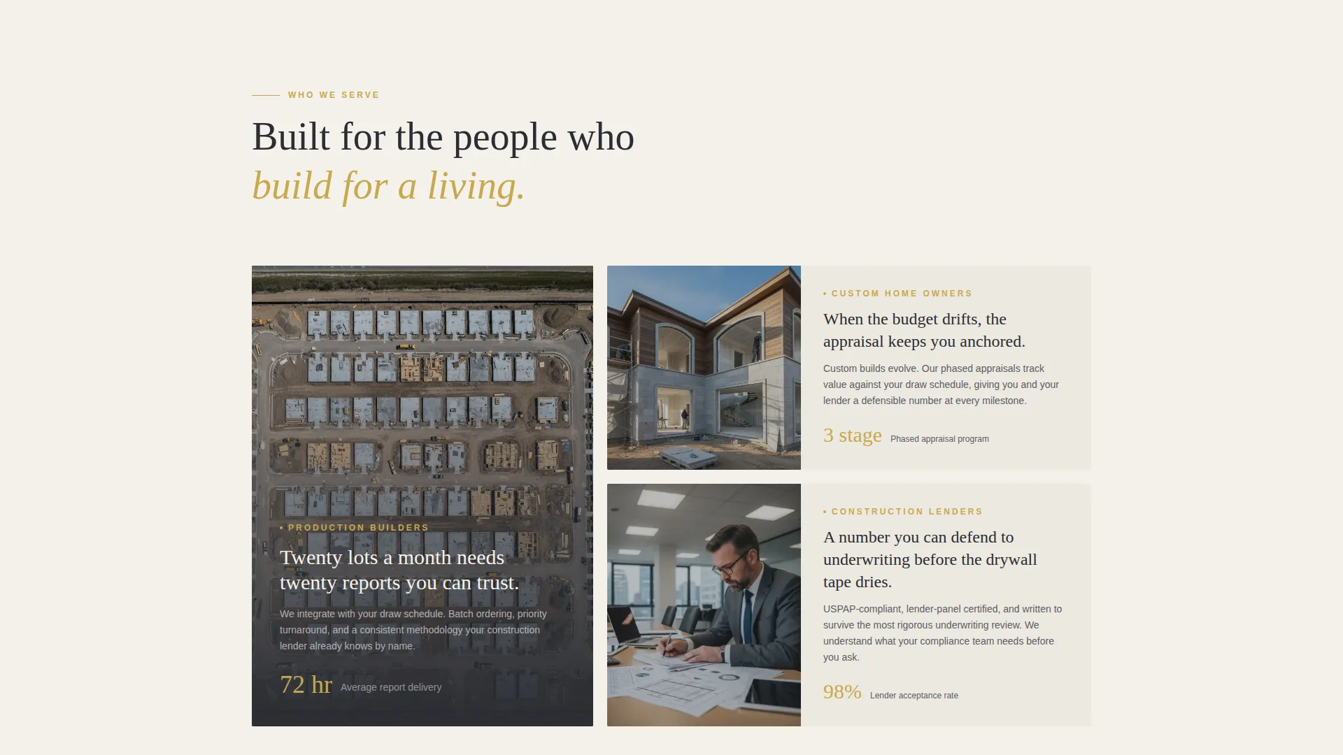 Construction Appraisal Landing Page Template