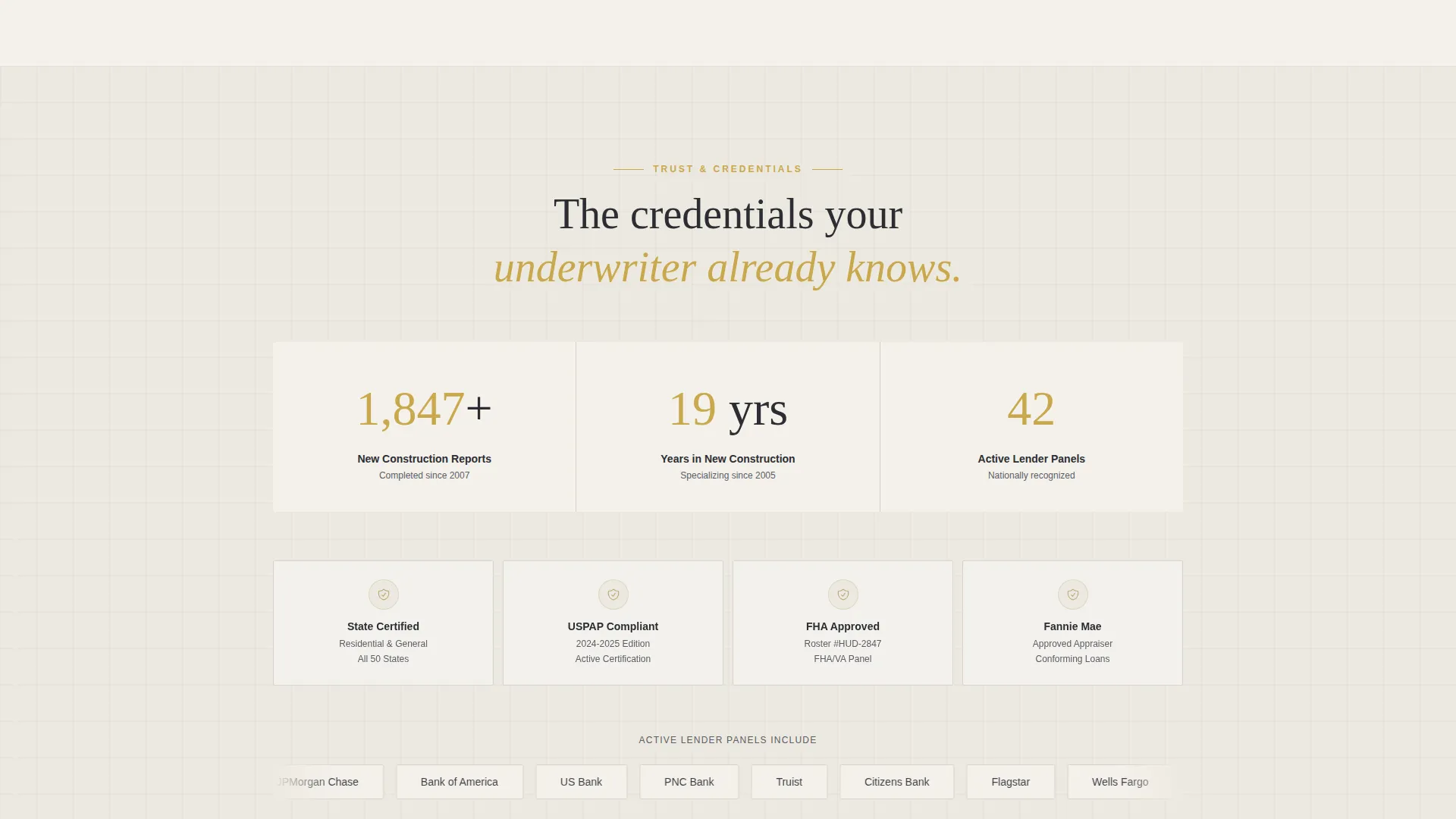 Construction Appraisal Landing Page Template