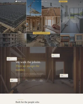 Construction Appraisal Landing Page Template