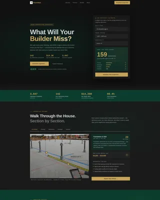 New Construction Home Inspection Landing Page