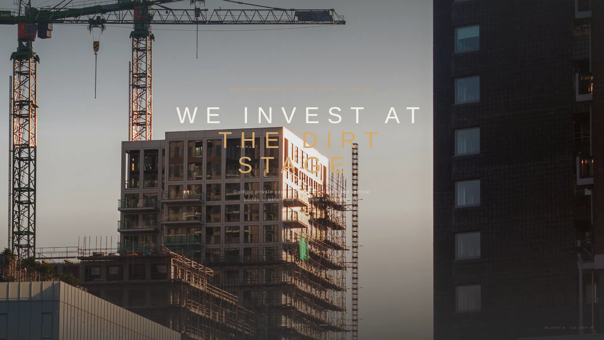 New Construction Investment Landing Page Template