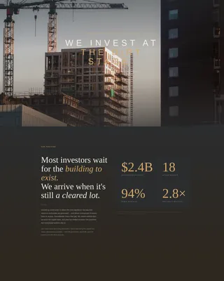 New Construction Investment Landing Page Template