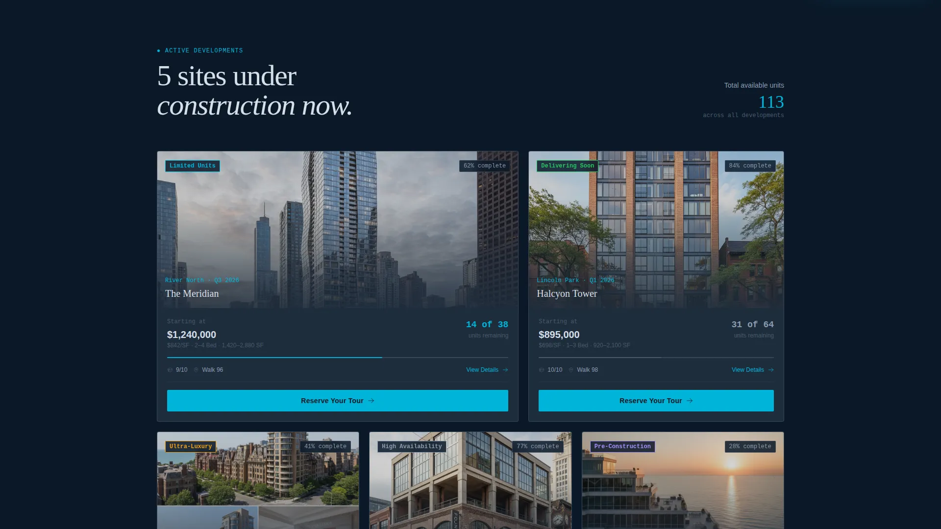 New Construction Property Landing Page Template