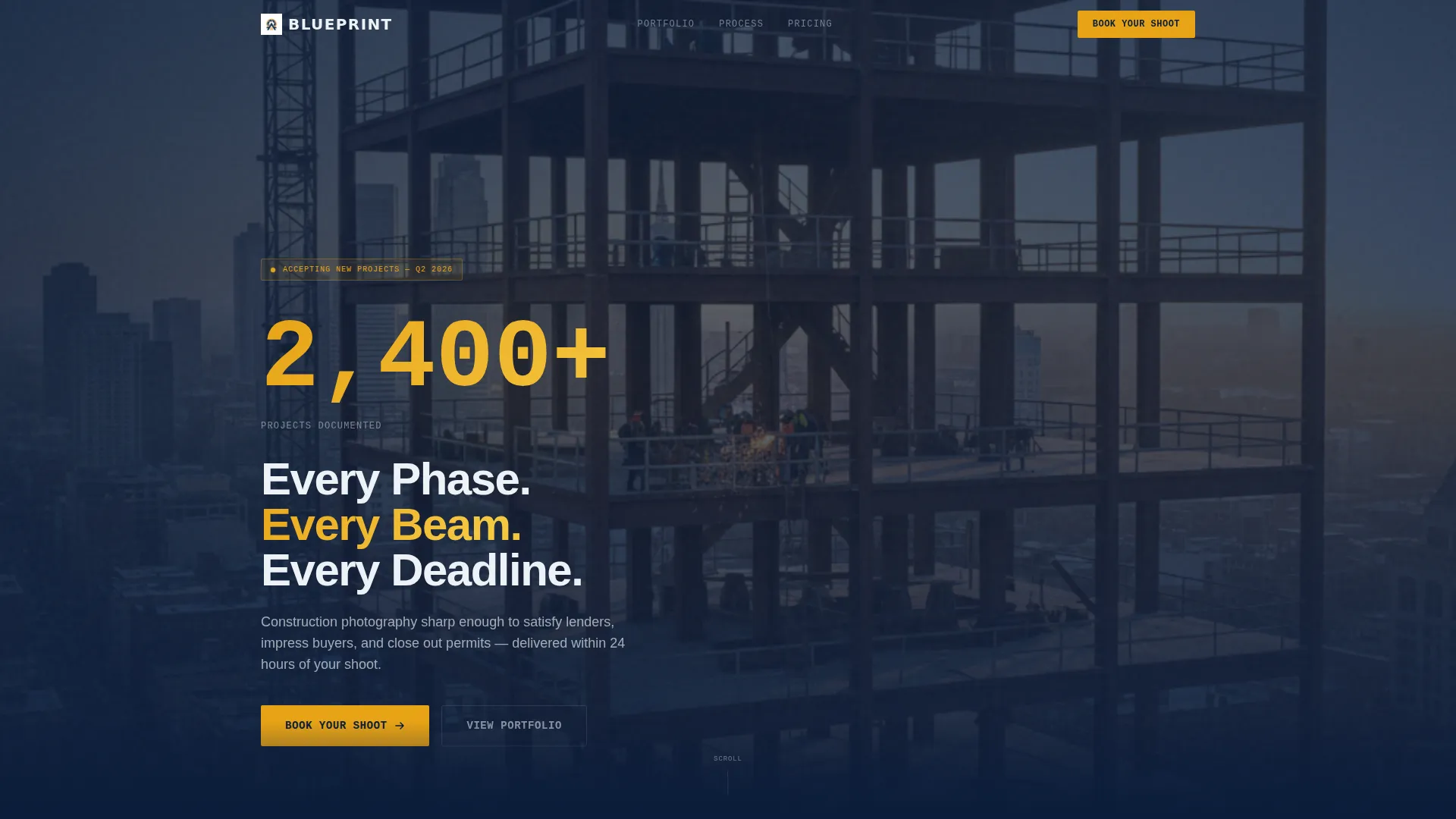 Trusted Construction Landing Page Template