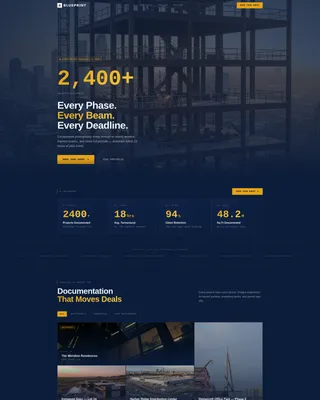 Trusted Construction Landing Page Template